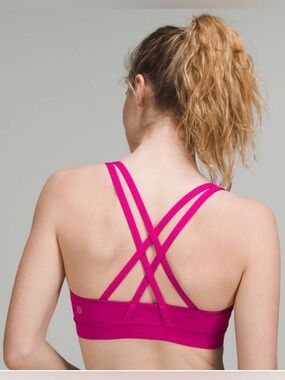 Lululemon Energy Bra *Medium Support, B–D Cups Ripened Raspberry Size 2